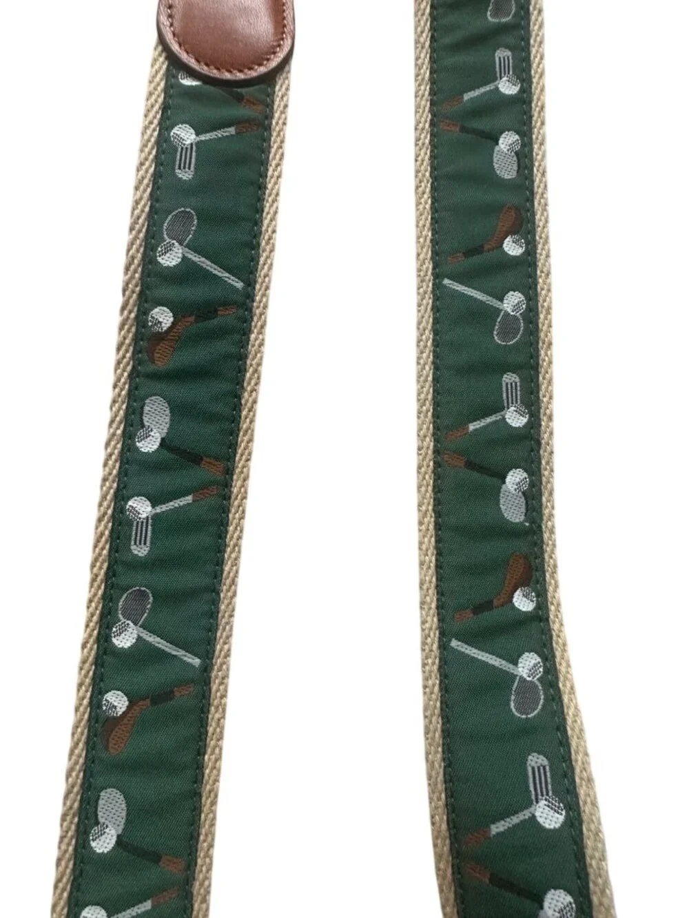 JOS A BANK Men's Golf Print Green Belt Size 44 NEW NWT